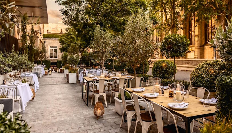 dining experience on a summer terrace